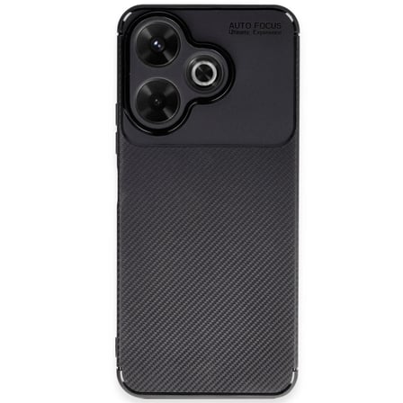 Xiaomi Redmi 13 4G Kılıf Auto Focus Karbon Kapak - Siyah