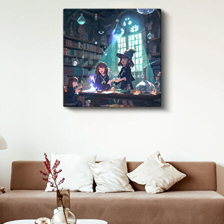 Cadı Akademisi - Işıklı Masa Anime Kanvas Tablo