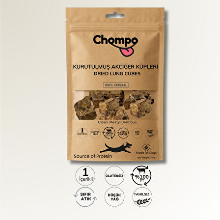 Chompo Kurutulmuş Ciğer Küpleri Köpek Ödülü 100 gr