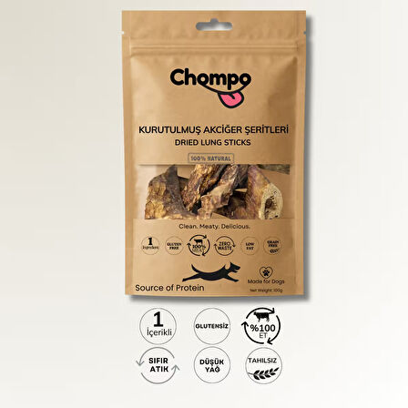 Chompo Kurutulmuş Ciğer Şeritleri Köpek Ödülü 100 gr