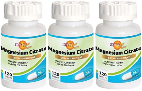 Magnezyum Sitrat 3x120 Tablet Magnesium Citrate