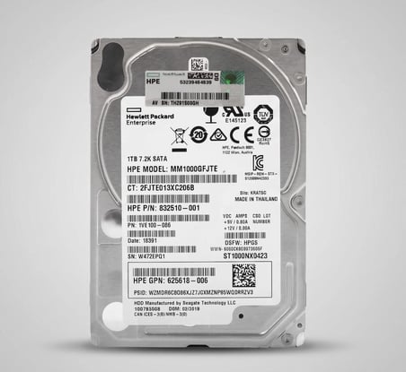 HPE 1TB 7.2K Sata 6Gbps 2.5'' Server Sunucu Harddisk MM1000GFJTE ST1000NX0423 832510-001 625618-006 1VE100-0