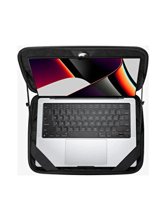 Spigen MacBook Pro 14'' Uyumlu Taşıma Çantası Rugged Armor Pro Pouch Black - AFA04270