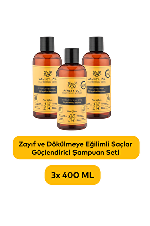 Ashley Joy Dökülme Karşıtı Güçlendirici Şampuan 400 ML x3 Avantajlı Set