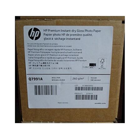 Q7991A Hp Anında Kuruyan Parlak Fotoğraf Kağıdı 610Mmx22.9M