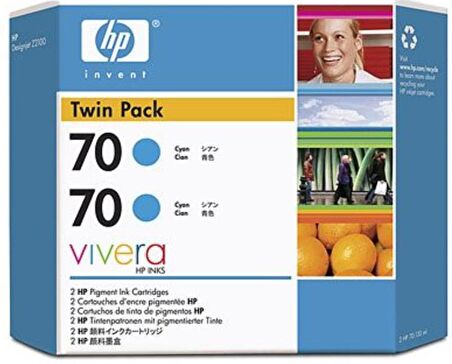 Hp 70 Cb343A Mavi Kartuş 2'Li Paket