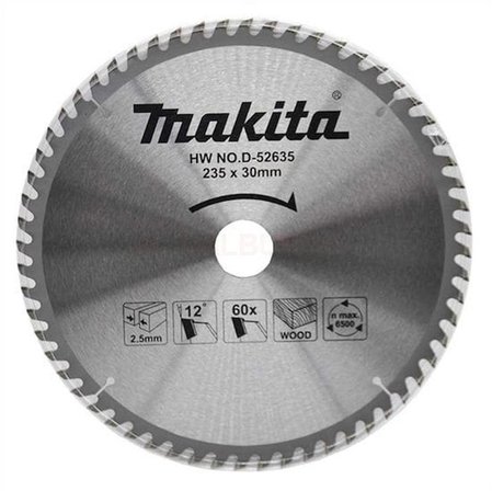 Makita D-52635 Ahşap Daire Testere 235x30mm 60 Diş