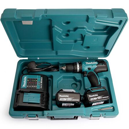 Makita DHP453SFE3 Üç Akülü Darbeli Matkap Vidalama 18V 3.0Ah