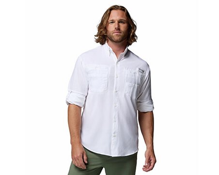 Columbia Tamiami ii Ls Shirt Erkek Günlük Gömlek 1286061100 Beyaz
