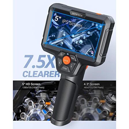 Depstech DS500 5" IPS LCD 5m Borescope Endoskop Kamera