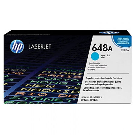 Hp CE261A (648A) Kutusu Hasarlı Mavi Orjinal Toner