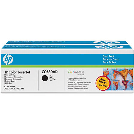 Hp CC530AD (304A) Eski Kutu Siyah Orjinal Multi Paket Toner