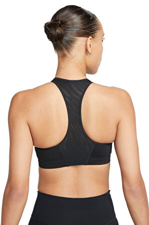 Nike Training Futura Swoosh Medium Support Sports Bra Kadın Spor Büstiyer Bra Siyah