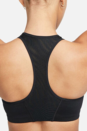 Nike Training Futura Swoosh Medium Support Sports Bra Kadın Spor Büstiyer Bra Siyah