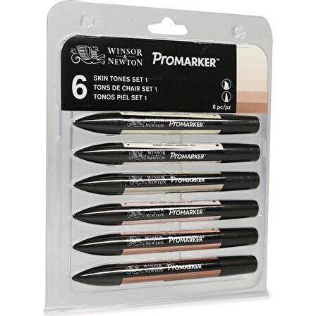 Winsor & Newton Promarker Grafik Kalemi 6'Lı Set Skin Tones