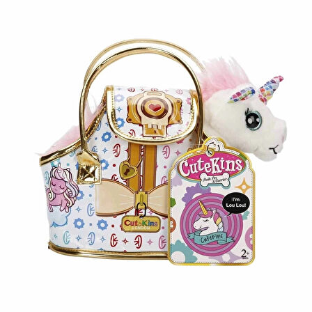 10873 Cutekins Taşıma Çantalı Peluş Unicorn Lou Lou