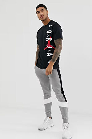 Nike Jordan Jumpman Vertical Air Stretch Crew Tee Erkek Logolu Tişört Siyah
