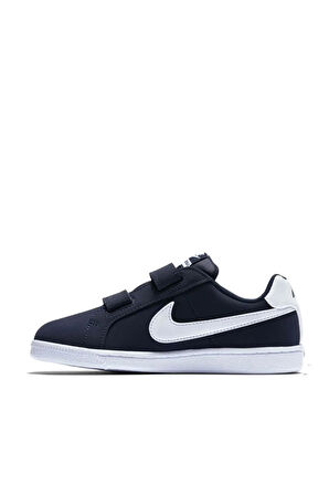 Nike Court Royale Leather Sneaker Hakiki Deri Bantlı Çırtlı Unisex Çocuk Spor Ayakkabı Lacivert