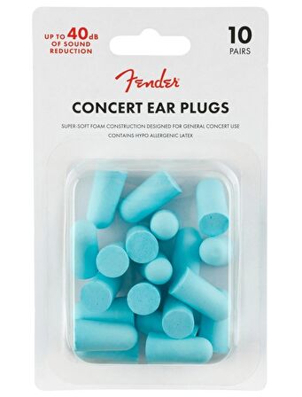 Fender Mavi Konser Kulak Tıkaçları (10 Çift) Concert Ear Plugs