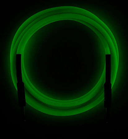 Fender 3 Metre Professional Glow in the Dark Cable 3 Metre Yeşil Kablo