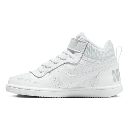 Nike Court Borough Mid  Leather Sneaker Hakiki Deri Bilekli  Lastik ipli Bantlı Unisex Spor Ayakkabı Beyaz