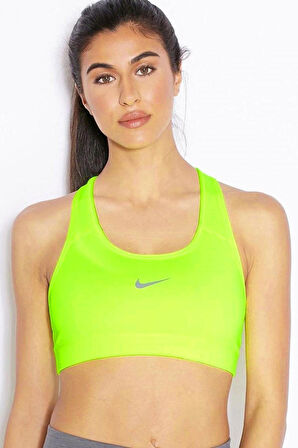 Nike Dri Fit Victory Compression Bra Kadın Bustiyer Sporcu Sütyeni Neon Sarı