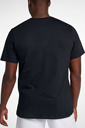 Nike Jordan Jumpman Air Unisex Balck Tee Jordan Nakış Logolu Tişört Siyah