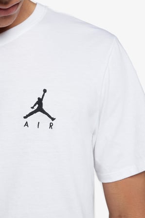 Nike Jordan Jumpan Air Unisex White-Black Tee Jordan Nakış Logolu Tişört Beyaz-Siyah