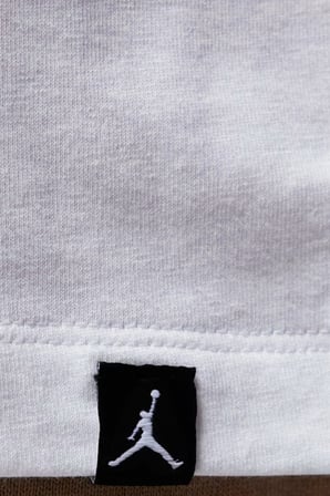Nike Jordan Jumpan Air Unisex White-Black Tee Jordan Nakış Logolu Tişört Beyaz-Siyah