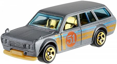 Hot Wheels 51th Anniversary Satin Chrome 71 Datsun 510 Wagon