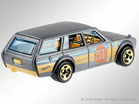 Hot Wheels 51th Anniversary Satin Chrome 71 Datsun 510 Wagon