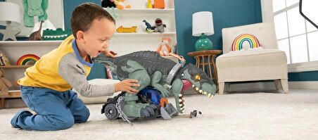 Imaginext Jurassic World Gürleyen Dev Dinozor Oyuncağı, Işık, Ses ve Aksiyon Dolu 40 Cm Boyunda, 3 Y