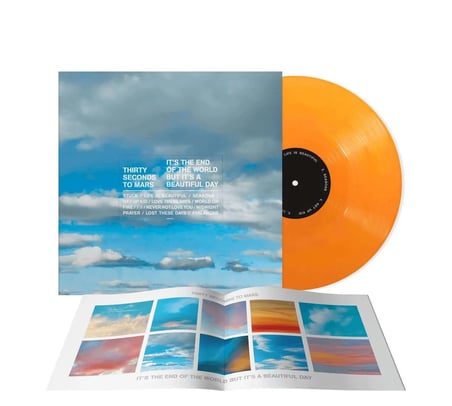 Thirty Seconds To Mars - It's The End Of The World But It's A Beautiful Day (opaque Orange Vinyl + Lithoprint) - Plak 