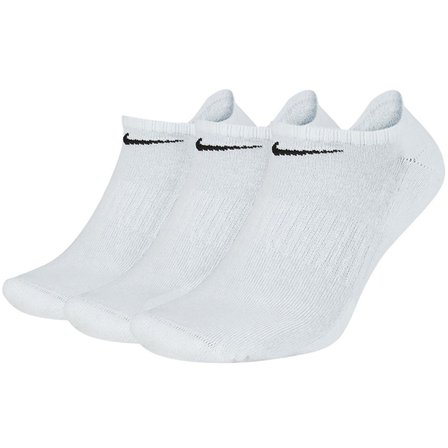 Nike Everyday Dri Fit No Show Cotton Cushioned Unisex Sock 3 lü Soket Çorap Beyaz