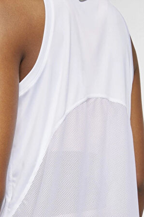 Nike Miler Dri Fit Running Tank Top White Sırt Panelli Koşu Antrenman Atleti Beyaz