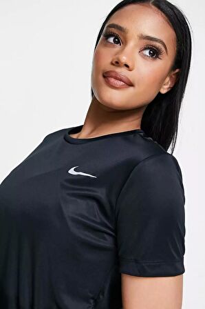 Nike Miler Dri Fit Tee Sırt Hava Panelli Koşu Spor Antrenman Tişörtü Siyah