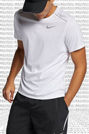 Nike Miler Dri Fit White Running Tee Beyaz Koşu Antrenman Tişörtü