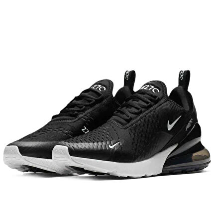 Nike Air Max 270 Unisex Sneaker Black-White Swoosh Günlük Spor Ayakkabı Siyah-Beyaz Swoosh
