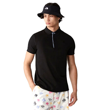 Premium Erkek Siyah Outdoor Polo T-Shirt NF00CEV4JK31