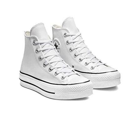 Converse Chuck Taylor All Star Leather Platform Kadın Günlük Ayakkabı 561676C Beyaz