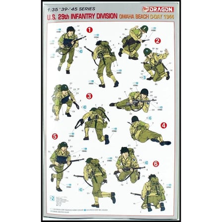 Dragon 6211 1/35 ABD 29. Piyade Tümeni (Omaha Sahili) Figür Maketi