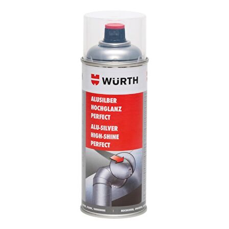 WÜRTH NİTRO ALKİDAL KALİTE İNCİ GÜMÜŞ JANT SPREY BOYA 400 ML  RAL1895 0893351895