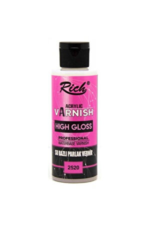 01676 2520 Su Bazlı High Gloss Parlak Vernik 120cc