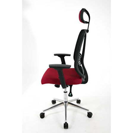 Zeon| Comfort Ofis Koltuğu Çalışma Koltuğu |kırmızı Krom Yıldız Ayak