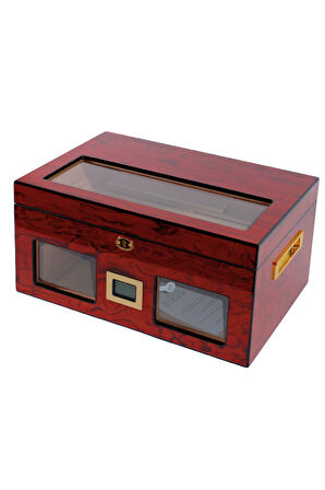 PremiumQuality Lince Kırmızı Sedir Humidor Puro Kutusu