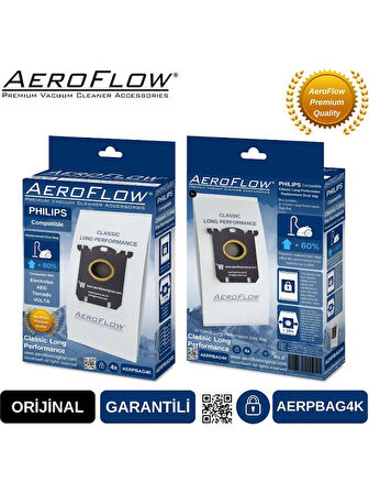 srfn ticaret Philips Performer, Jewel 4lü Kumaş Uyumlu Toz Torbası (Aeroflow)
