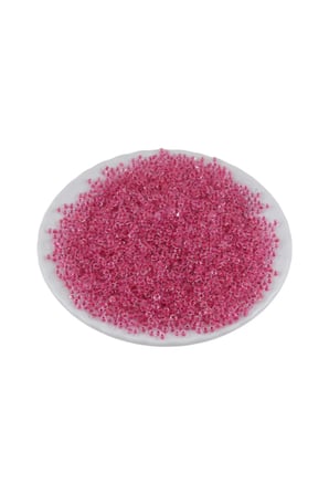 08 Kum İçten Boyalı Koyu Pembe 3 mm Boncuk (100 Gr 6000 Adet)