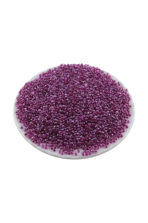 08 Kum İçten Boyalı Mor 3 mm Boncuk (100 Gr 6000 Adet)