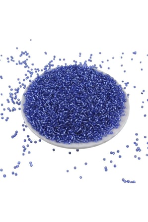 08 Kum Parlament Mavi Boncuk 3 mm (100 Gr 6000 Adet)