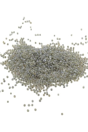 08 Kum Çift Renk Gümüş Boncuk 3 mm (100 Gr 6000 Adet)